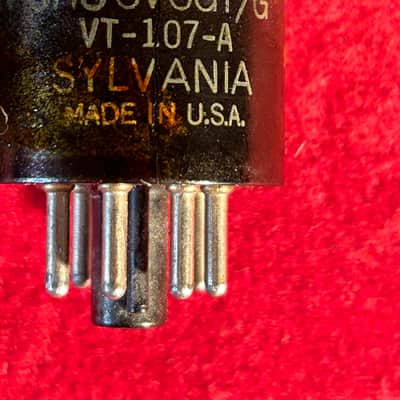Sylvania/Unknown 6V6GT Amplifier Replacement Tube Mismatched Pair 1970’s Black Base Tested Good image 3