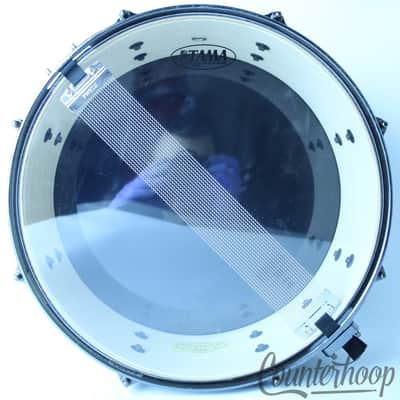 *TAMA 14x5.5"Superstar Snare Drum Champagne Sparkle Black Nickel Cast Rims Birch image 9