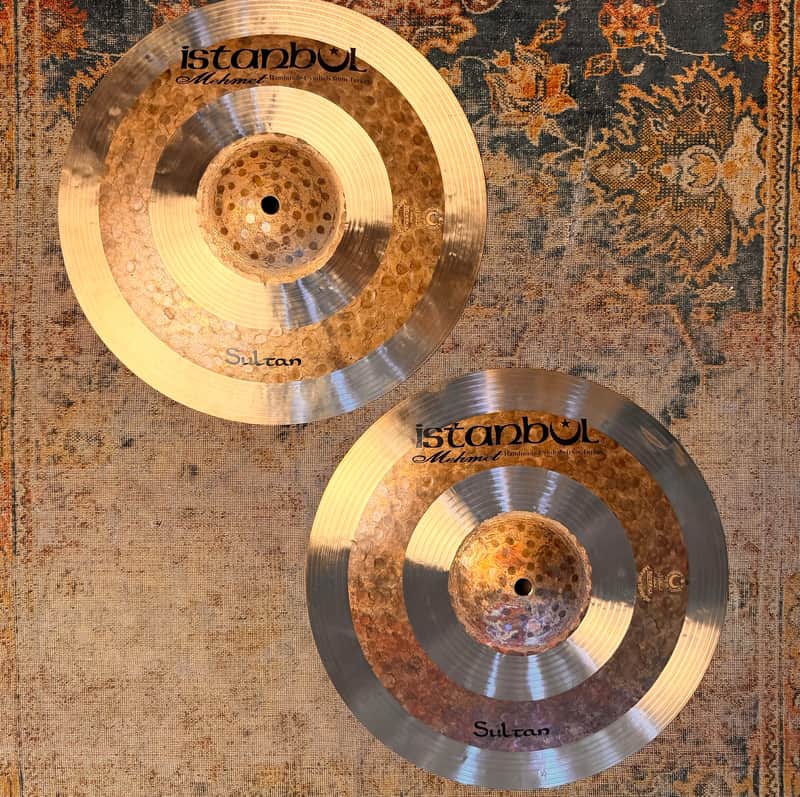 Rare Crisp ISTANBUL Mehmet SULTAN Hihats 13” 898 1028 g PERFECT! TIGHT But Dark! Hand Hammered! image 1