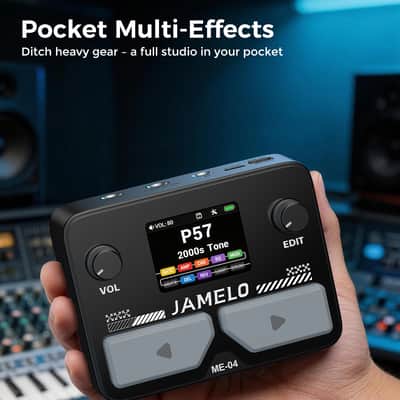 JAMELO ME-04 Mini Guitar Multi-Effects Pedal 100 Drums 40s Looper BT Audio image 4