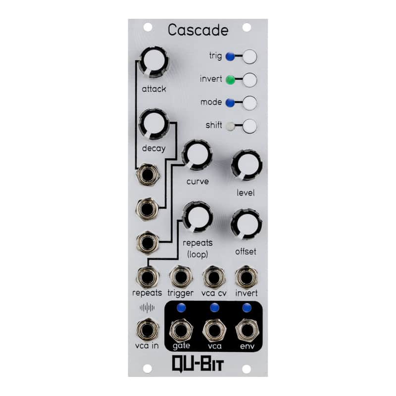 Qu-Bit Electronix Cascade Eurorack Looping EV & VCA Module (Silver) image 1