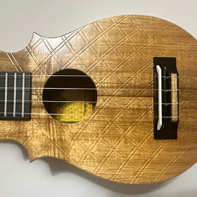 KoAloha UkeSA Tenor Pops' Pineapple Sunday Solid Acacia Ukulele M559 image 9