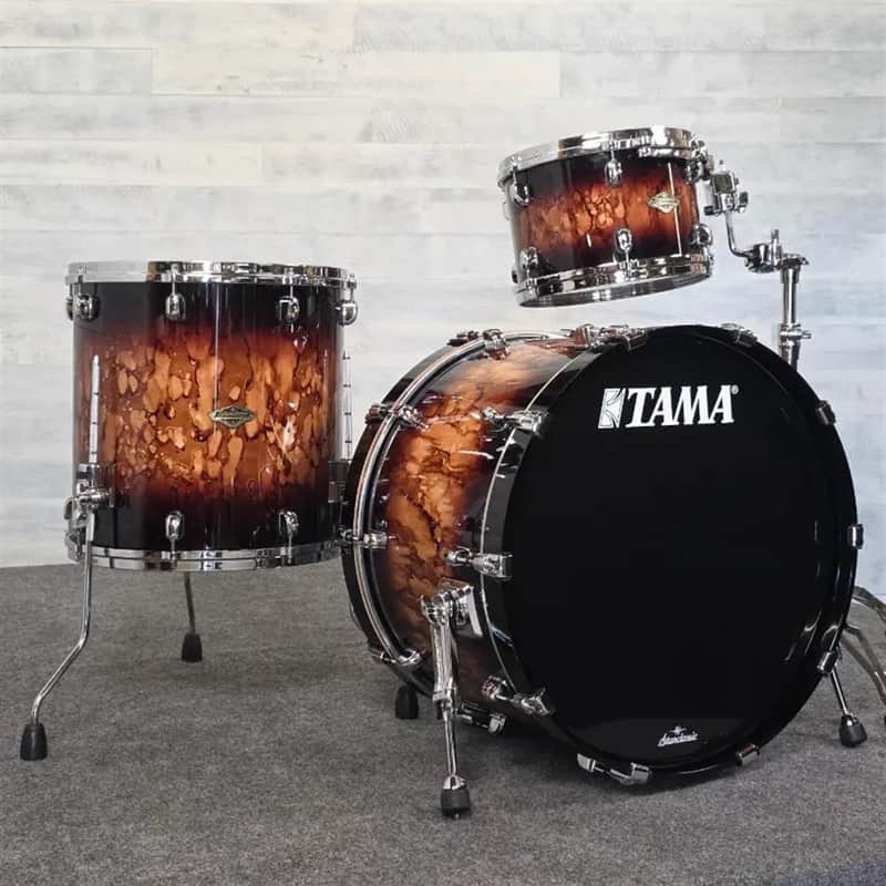 Used Tama Starclassic Walnut/Birch 3pc Drum Set Molten Brown Burst - Very Good image 1