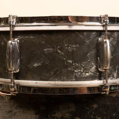 1966 Slingerland 5x14 Black Diamond Pearl Deluxe Student Model Snare Drum image 3