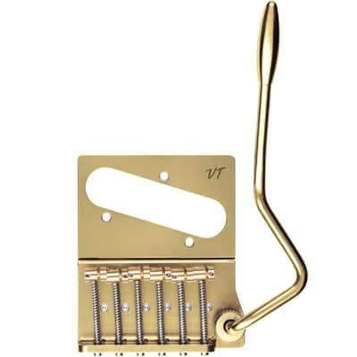 Vega-Trem VT2ND TeleTrem Modern Gold w/out Logo No-Drill Tremolo for Telecaster-Style Guitars image 2