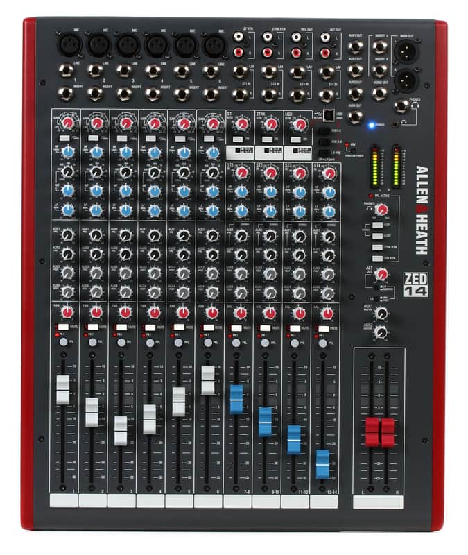 Allen & Heath ZED-14 12-channel Mixer with USB Audio Interface image 1