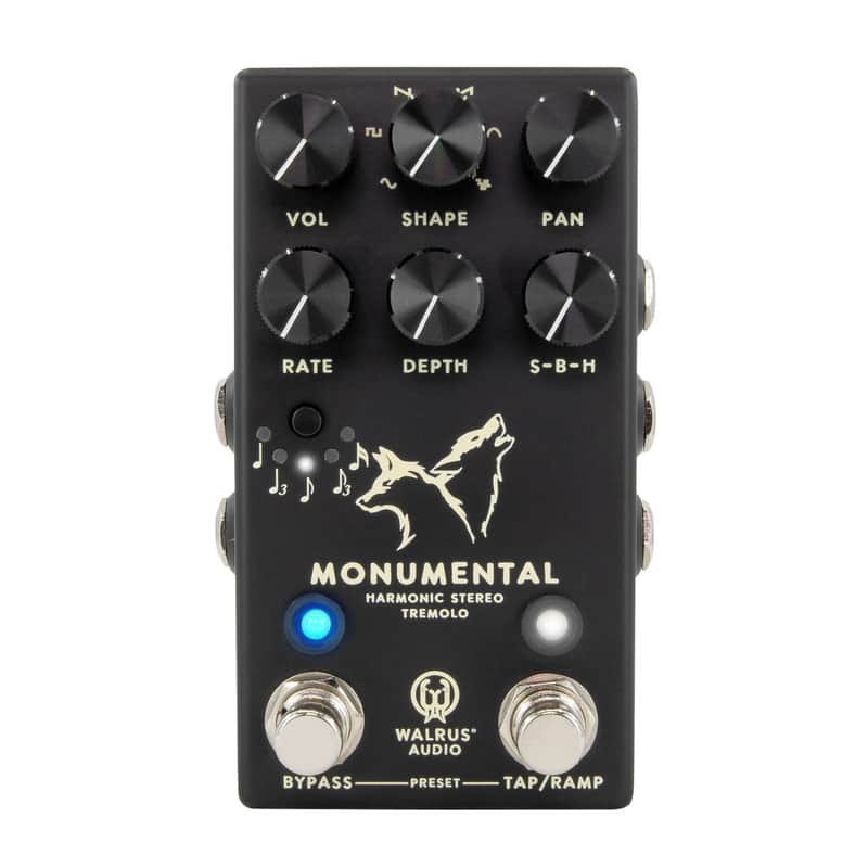 Walrus Audio Monumental Stereo Harmonic Tap Tremolo in Black image 1