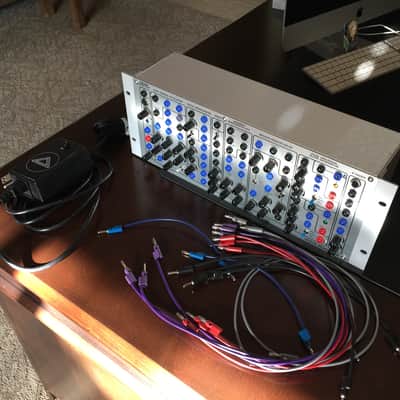 STS Serge Animate Shop Panel w/ PS2A Power Supply, 4.5" Chassis w/ Rack Ears and 13 Patch Cables image 2
