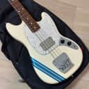 Fender Pawn Shop Mustang Bass 2013 - 2014 - Olympic White with Racing Stripe
