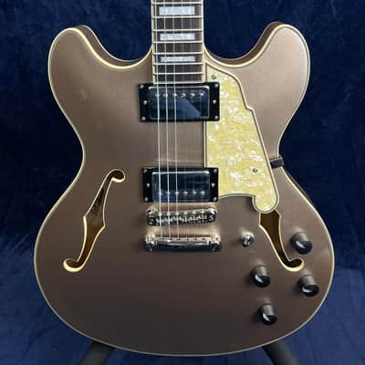 D'Angelico Premier DC Semi-Hollow in Champagne Pre-owned with Bag image 1