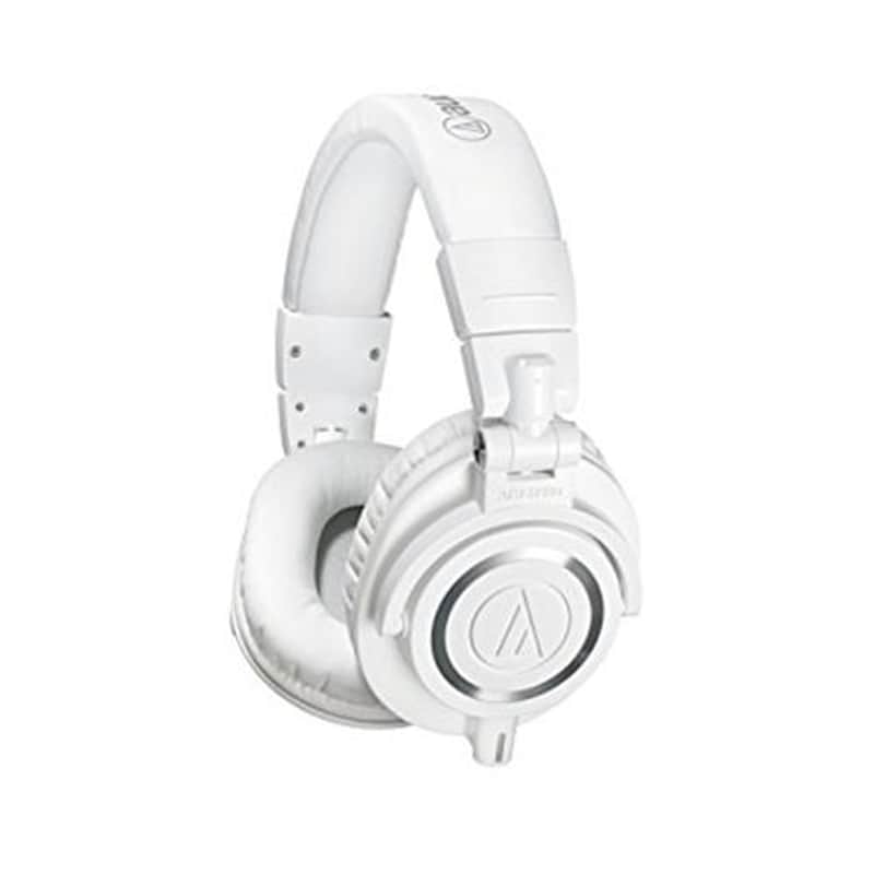 Audio Technica ATH-M50xWH Professional Monitor Headphones, White image 1