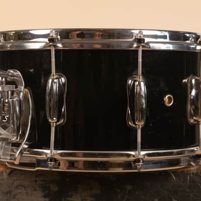 1990s Slingerland 7x14 Ridgeland Black Lacquer Snare Drum image 5