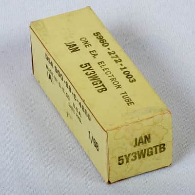 Vintage GE 5Y3WGTB/ 6987 JAN Rectifier Tube – Tests Like NOS – USA Made image 8