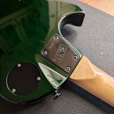 ESP The Eclipse Electric Guitar Japan Vintage Late 80s Early 90s Trans Emerald Green W/OHSC image 18