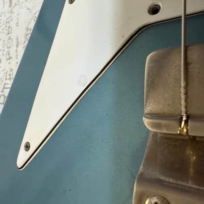 1992 Replica ‘67 Flying V Factory Frost Blue Lacquer Factory Reclaimed 1960’s Wood, 1967 Factory Parts, Wiring, Pat No Pickups Melody Maker Fingerboard Etc image 8