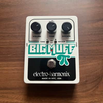 Electro-Harmonix Big Muff Pi with Tone Wicker Distortion / Sustainer 2008 - Present - White / Black / Green image 1