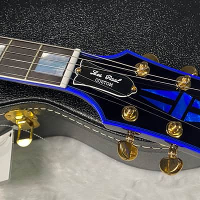 Immagine NEW! Gibson Dealer Select Custom Shop Les Paul Custom Blue Widow AAA Figured Flame Top - Authorized Dealer - 10.25lbs - G07682 - 6