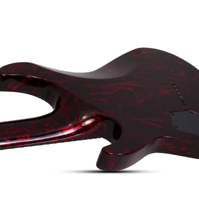 Schecter 1477 C-7 Multiscale Silver Mountain 2020s Blood Moon image 6