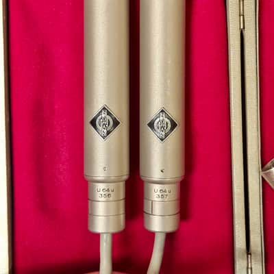Neumann U64 Matched Stereo Pair 1960s. Perfect Sequential SN U 64. Like KM64 KM84 image 3