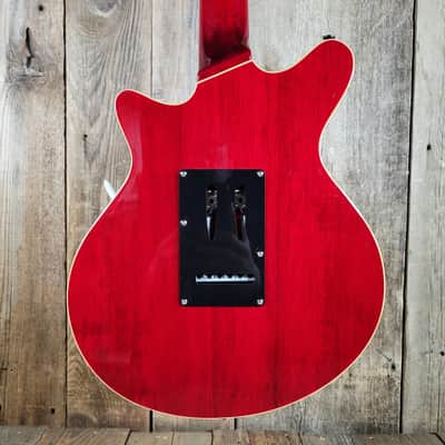 Harley Benton BM-75 DLX Brian May Red Special Replica - Transparent Red image 3