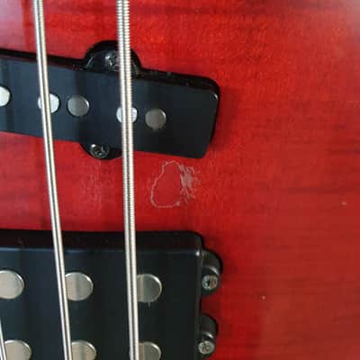 Warwick Streamer LX Jazzman Burgundy Red Oil 2003 Electric Bass Guitar image 7