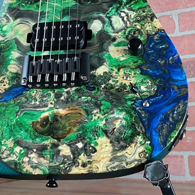 Schecter USA Custom Shop Sunset Extreme 6 Electric Guitar - Multi-Colored Stabilized Top Satin - Flame Maple Fretboard image 5