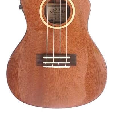 Lanikai MAS-CEC Solid Mahogany Electric Acoustic Cutaway Concert Ukulele w/ Case image 3