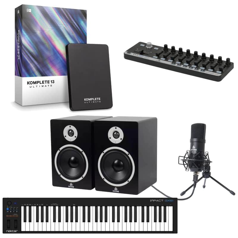 Native Instruments Komplete 13 Ultimate + Keyboard, Fader Controller, Microphone and Monitors image 1