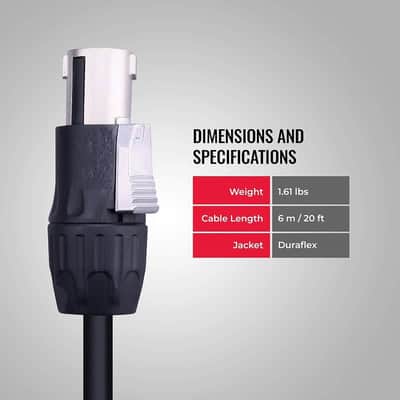 Studio Pro 2000 Speaker Cable with Speak,On Connectors, 20ft, Speak,On Plugs image 2