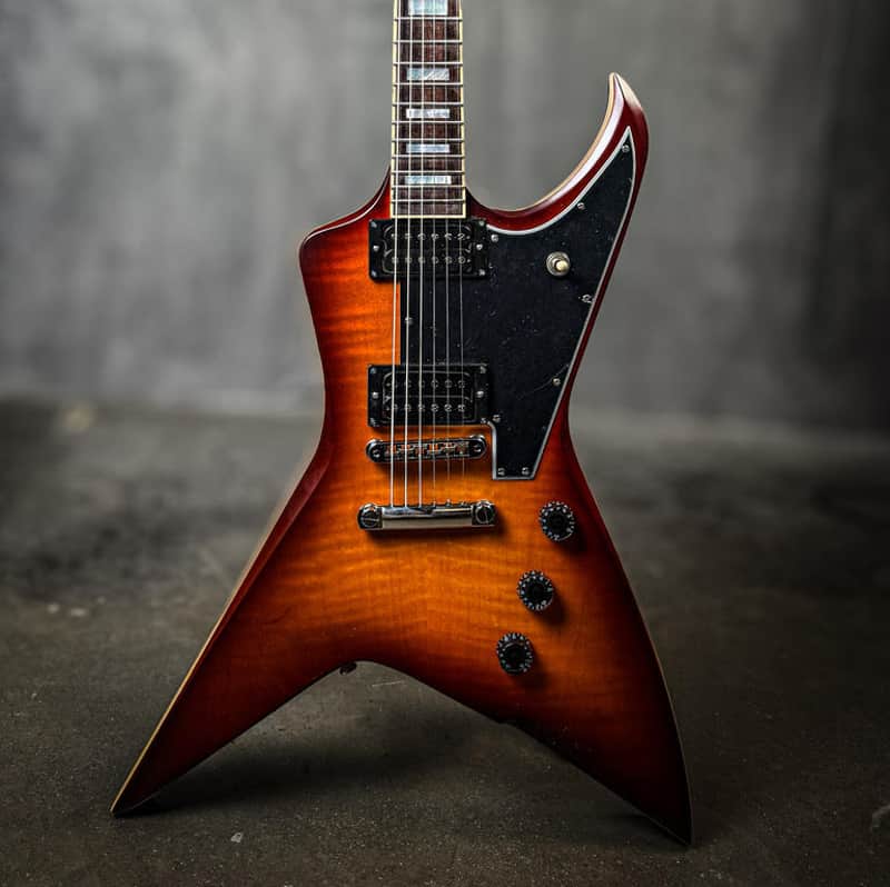Evil Instruments (Claudio Sanchez) Presents: The Jackhammer (Made In USA In Partnership With Dunable Guitars) v2 Flame Top image 1