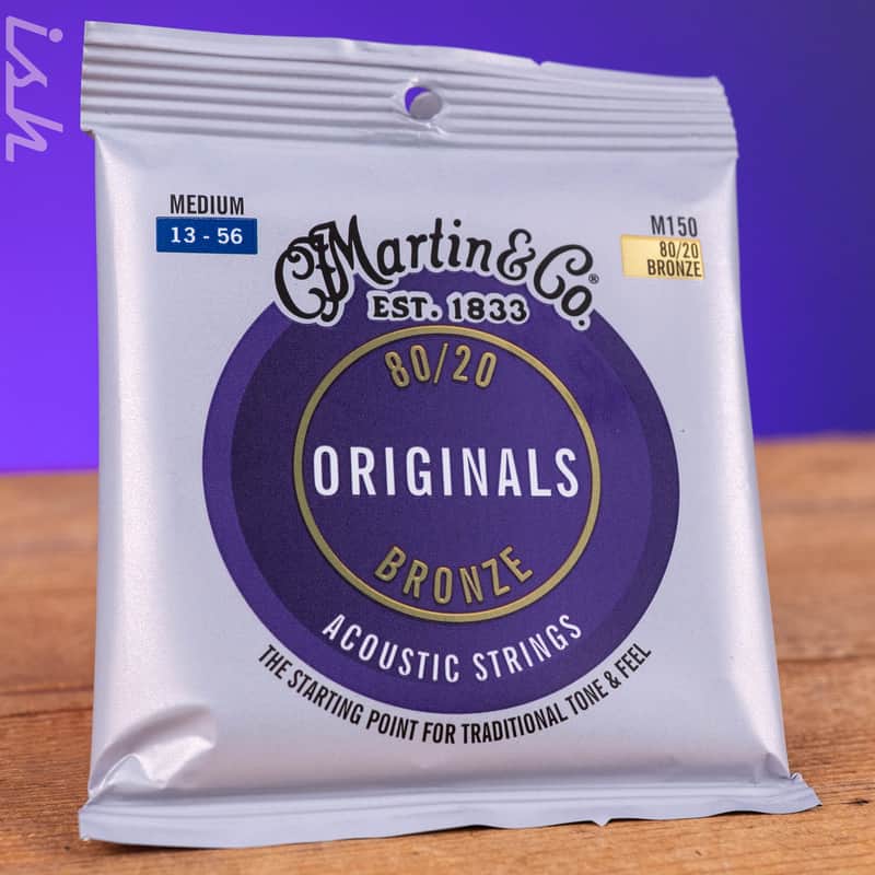 Martin M150 13-56 Medium The Originals 80/20 Bronze Acoustic Guitar Strings image 1