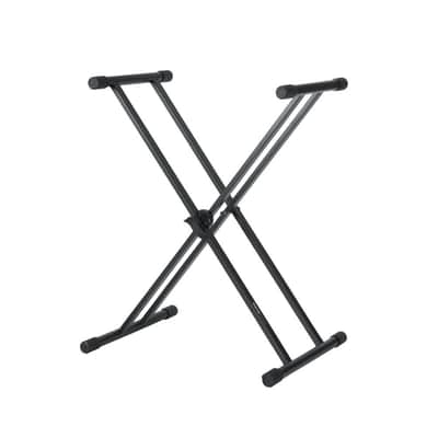 GATOR Frameworks heavy duty adjustable "X" style keyboard stand with rubberized leveling foot image 2