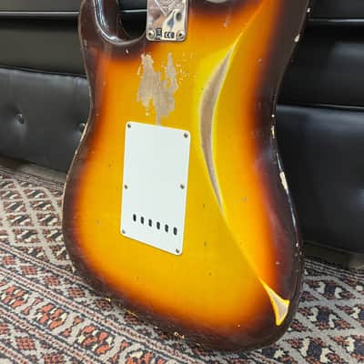 Fender Custom Shop 59 Stratocaster Heavy Relic RW Chocolate 3 Color Sumburst image 9