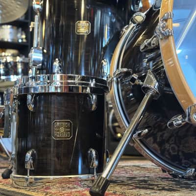 VINTAGE 1980's Gretsch Square Badge Factory Original Drum Set in Gloss Ebony - 16x22, 10x10, 10x12, 11x13, 16x16 image 10