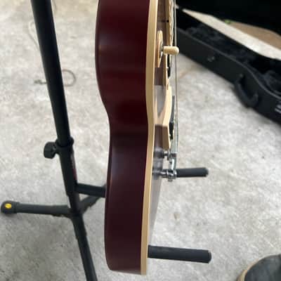 Gibson Les Paul Traditional Pro V Satin Mahogany Top 2020 - Satin Wine Red image 13