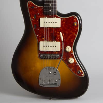 Fender  Jazzmaster Solid Body Electric Guitar (1960), ser. #47491, original brown tolex hard shell case. image 3