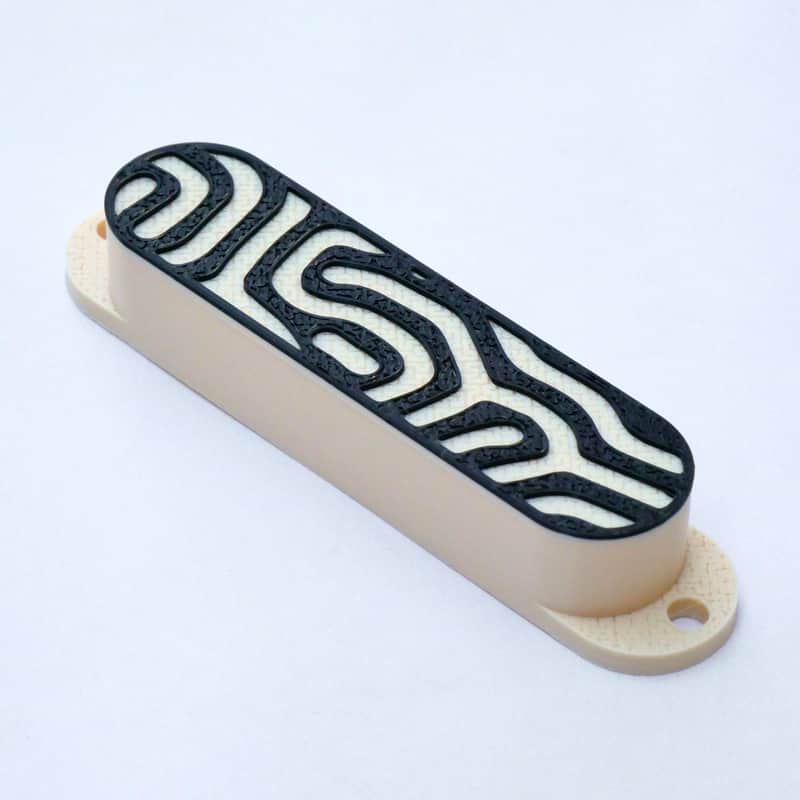 Custom Single Coil Pickup Covers Set (No Holes) - Cream-Topo image 1