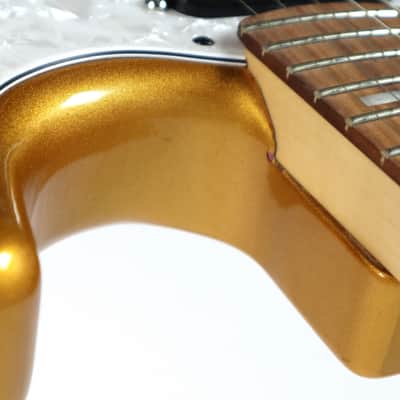 All Music Inc. Collection Custom Gold Sparkle Block Inlay Strat Electric Guitar image 9