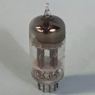 1950s General Electric 5814 12AU7 ECC82 Vintage GE Black Plate D Getter TubeT210 image 1