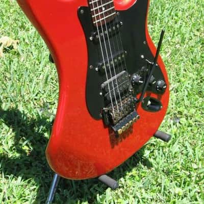 USA Kramer Pacer Deluxe 1985 Candy Apple Red schaller pups floyd rose with freedom hard case image 3