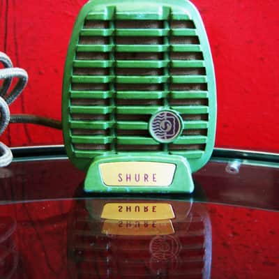 Vintage 1950's Shure 510C controlled reluctance microphone High Z harp mic w cable 410 510 # 2 image 3