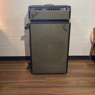 Fender Showman 2-Channel 85-Watt Guitar Amp Head W/ 1x15” Tone Ring Cabinet -1963 - 1966 - Black Panel image 2