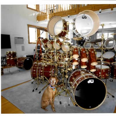 ULTIMATE DW DRUM SET, 50 DRUMS! COLLECTOR'S SERIES BUBINGA WATERFALL, 2009, MINT! image 2