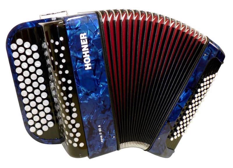 Hohner Nova II 60A - Accordéon chromatique à boutons - bleu (+