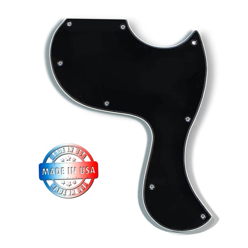 Black/White *2 Ply Style MODIFIED Pickguard for 2018 to present Gibson SG Junior Made in USA image 1