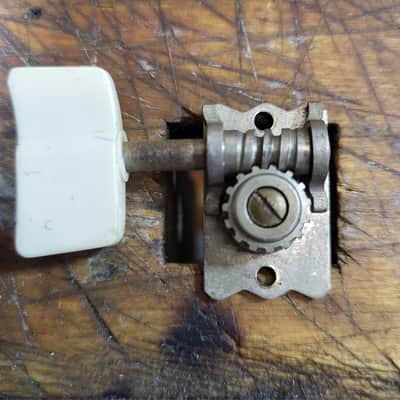 Vintage RARE 1966 Vox Super Lynx 3x3 Individual Treble Side Guitar Tuner plus Tuner Grommet and Original Installation Screws Luthier Parts #1 image 2
