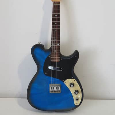 Bruce Herron Blue Star USA MandoBlaster 4-String Electric Mandolin in Psycho Blue Burst image 2