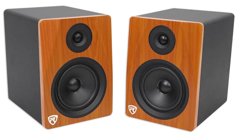 Pair Rockville APM5C 5.25" 250W Powered USB Studio Quality Bookshelf Speakers image 1