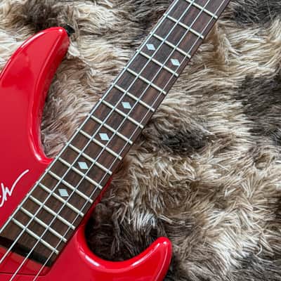 1990s B.C. Rich Innovator PJ Bass - Red image 4