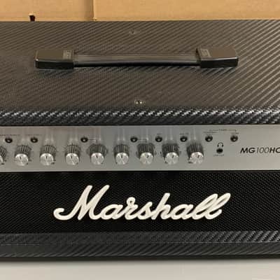 Marshall MG Carbon Fiber MG100HCFX 100-Watt Solid State Guitar Amp Head 2011 - 2018 - Black Carbon Fiber image 8